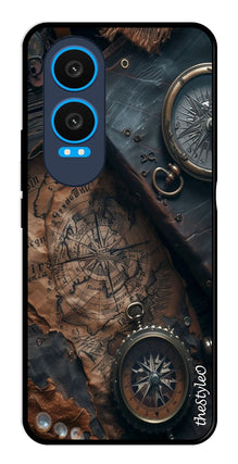 Vintage Compass Metal Mobile Case for OnePlus Nord CE4 Lite