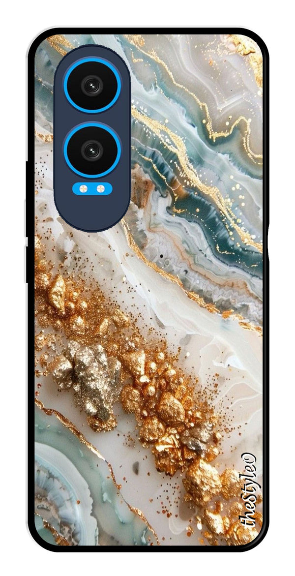 Marble Design Metal Mobile Case for OnePlus Nord CE4 Lite (Design No -92)