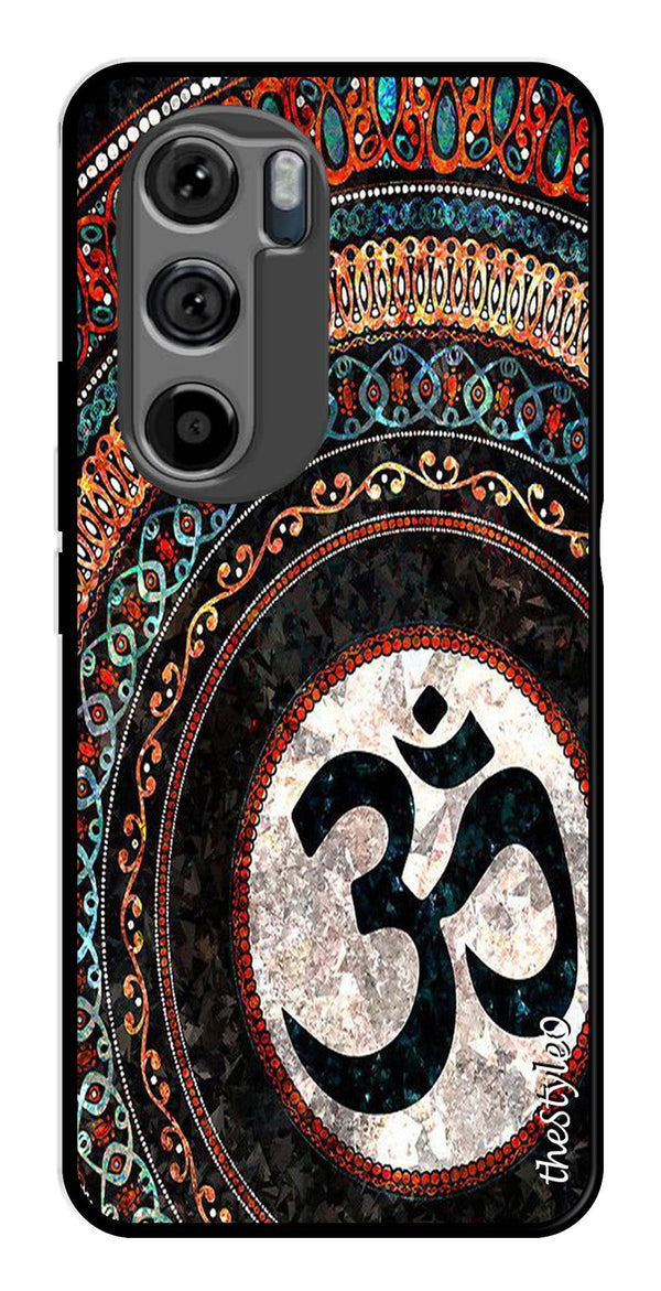 Leafs Design Metal Mobile Case for Moto Edge 30 (Design No -14)