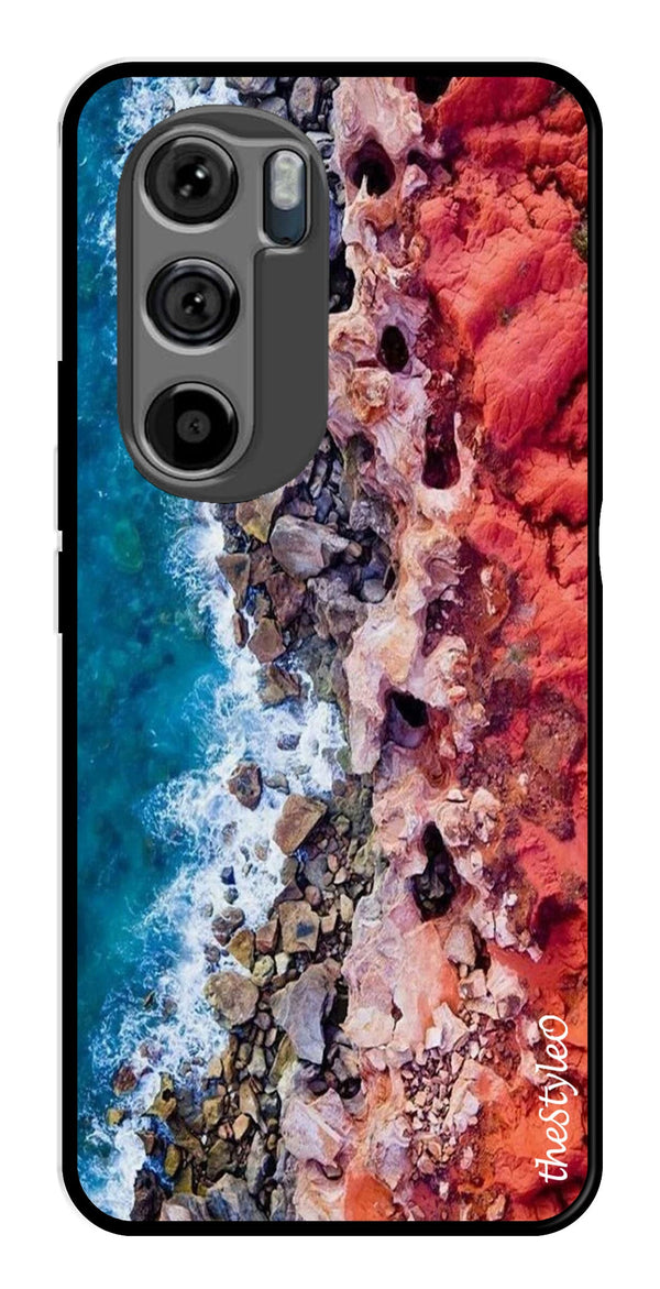 MultiColor Pattern Metal Mobile Case for Moto Edge 30 (Design No -17)