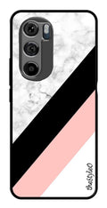 Pink Pattern Metal Mobile Case for Moto Edge 30 (Design No -23)