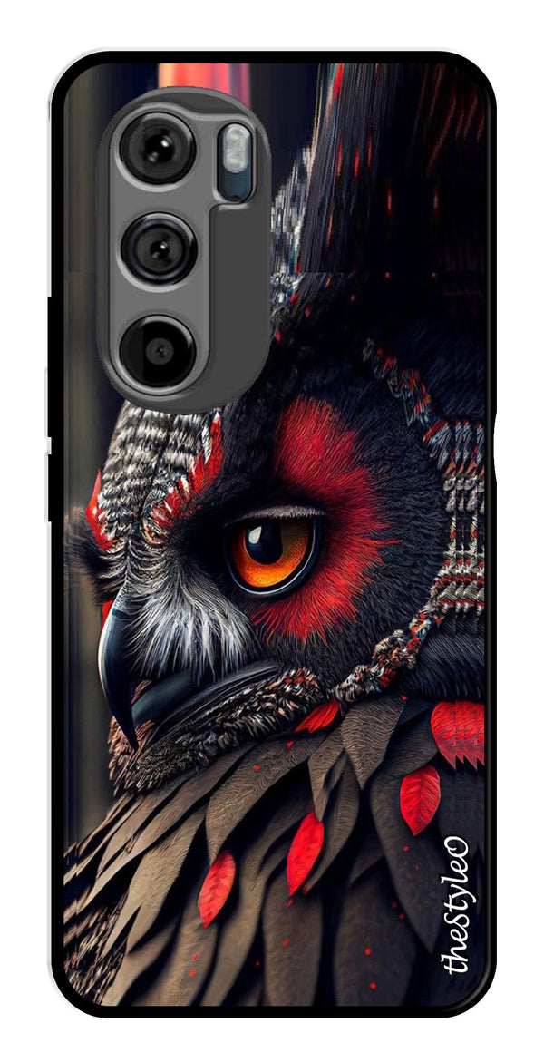 Flower Design Metal Mobile Case for Moto Edge 30 (Design No -25)