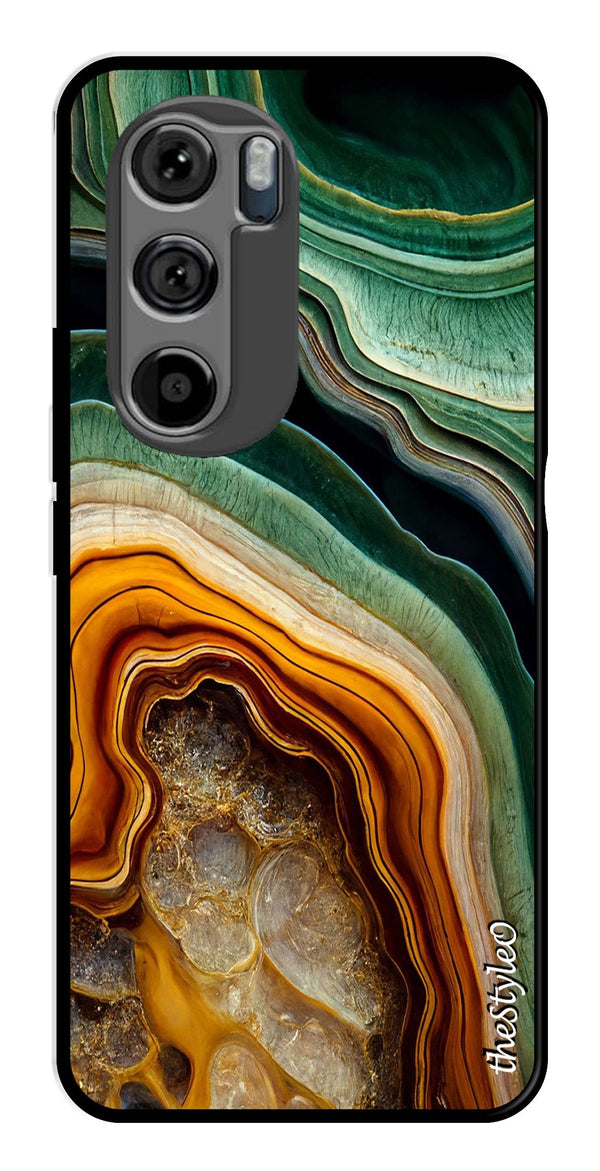 Be Happy Metal Mobile Case for Moto Edge 30 (Design No -27)