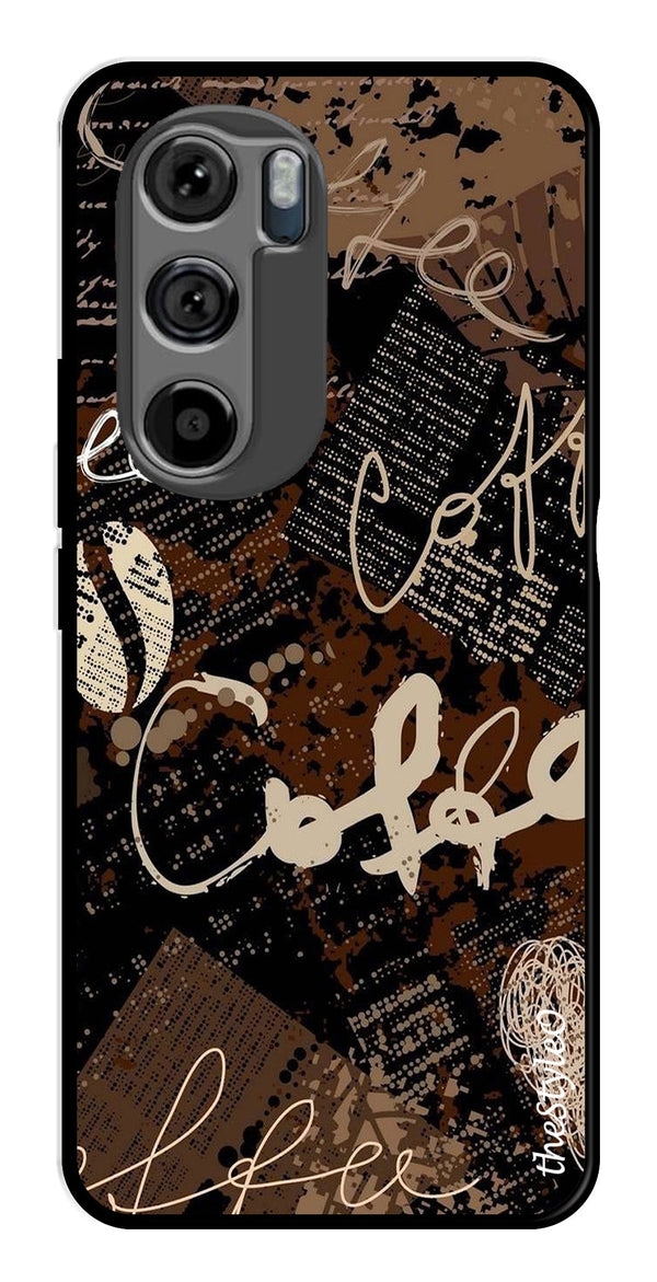 Marble Pattern Metal Mobile Case for Moto Edge 30 (Design No -36)