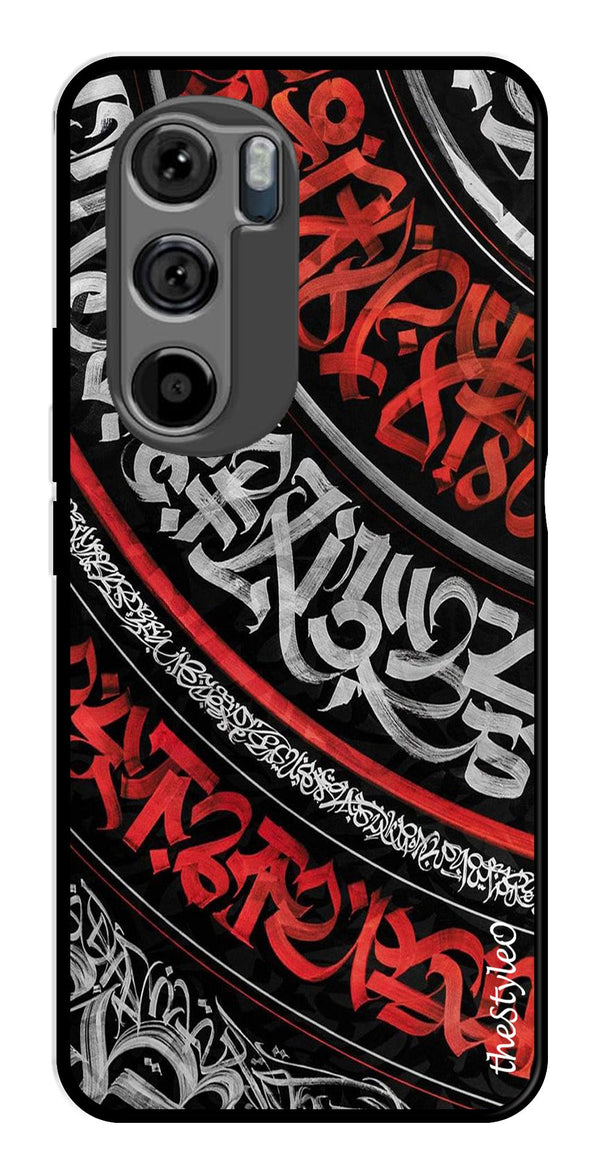 Modern Art Colorful Metal Mobile Case for Moto Edge 30 (Design No -48)