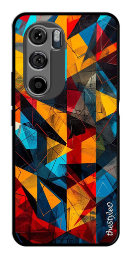 Abstract Art Metal Mobile Case for Moto Edge 30 (Design No -57)