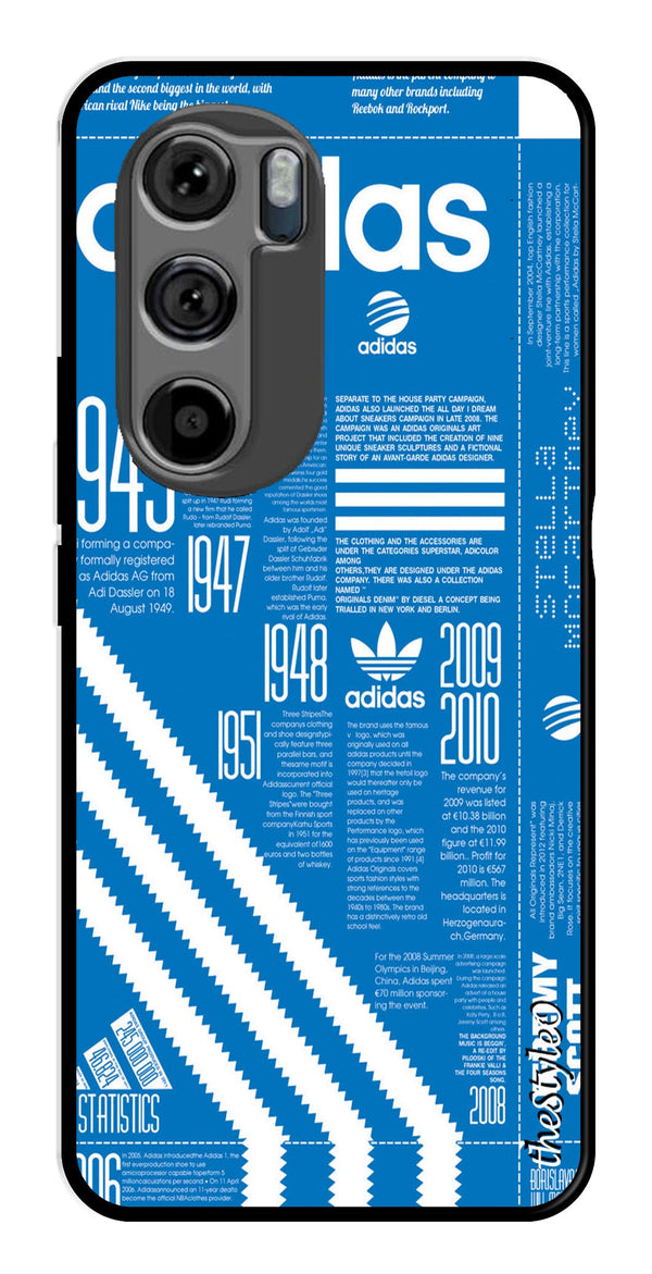 Adidas Design Metal Mobile Case for Moto Edge 30 (Design No -58)