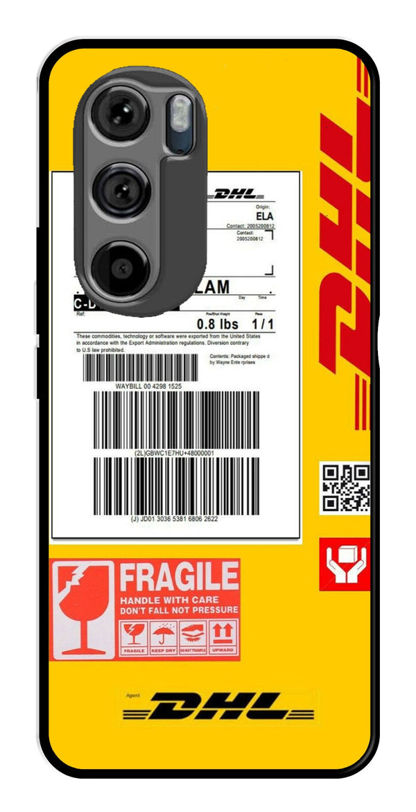 DHL Label Metal Mobile Case for Moto Edge 30 (Design No -61)