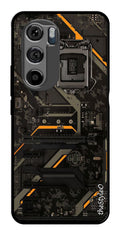 Circuit Design Metal Mobile Case for Moto Edge 30 (Design No -63)