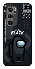 Among us Black Metal Mobile Case for Moto Edge 30 (Design No -67)