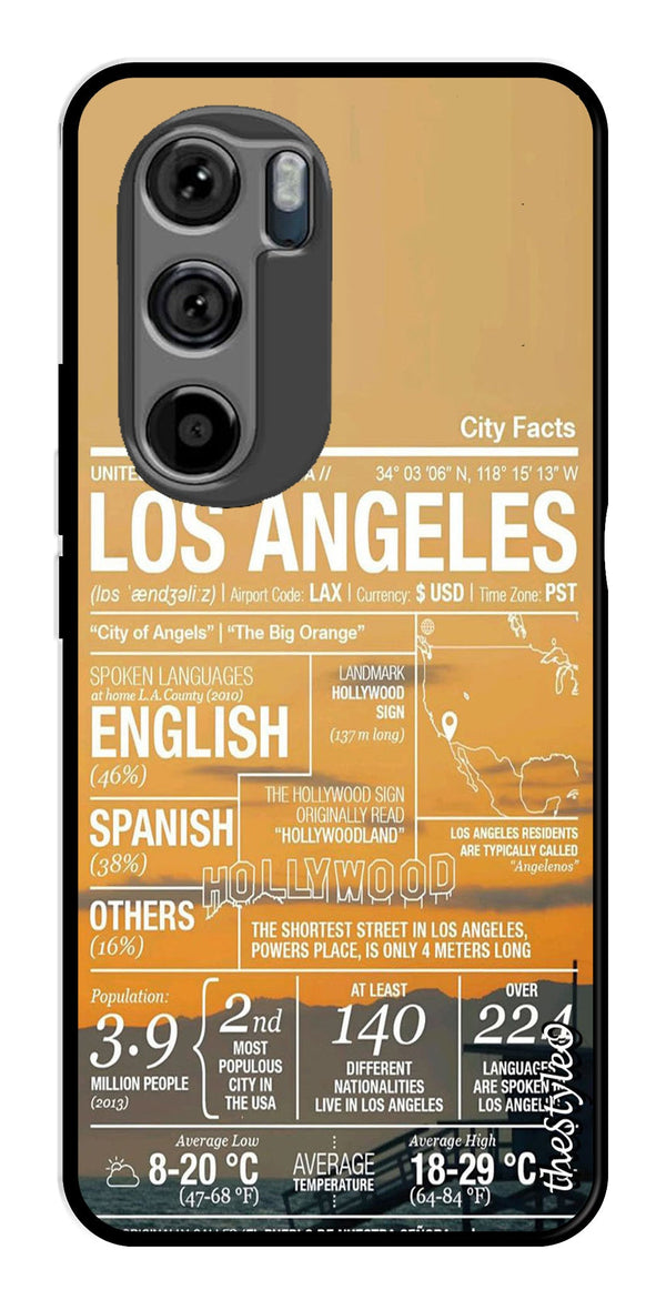 Los Angeles Metal Mobile Case for Moto Edge 30 (Design No -68)