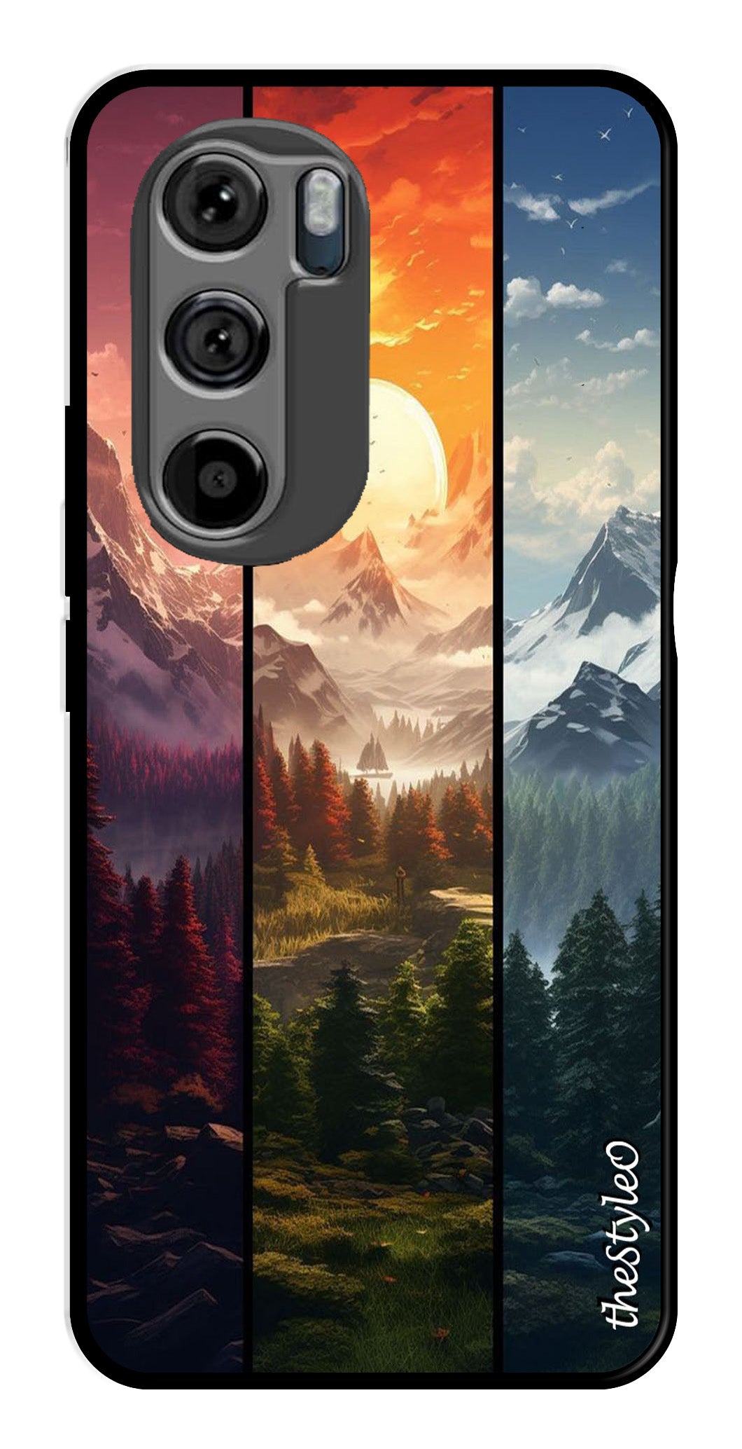 Nature Design Metal Mobile Case for Moto Edge 30 (Design No -71)