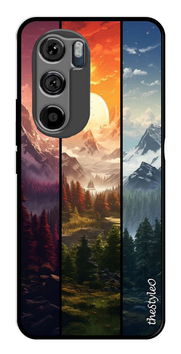 Nature Design Metal Mobile Case for Moto Edge 30 (Design No -71)