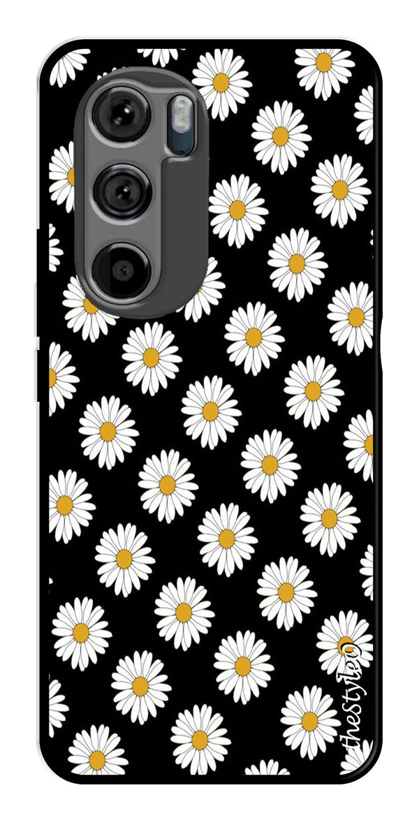 Daisy Flower Metal Mobile Case for Moto Edge 30 (Design No -75)