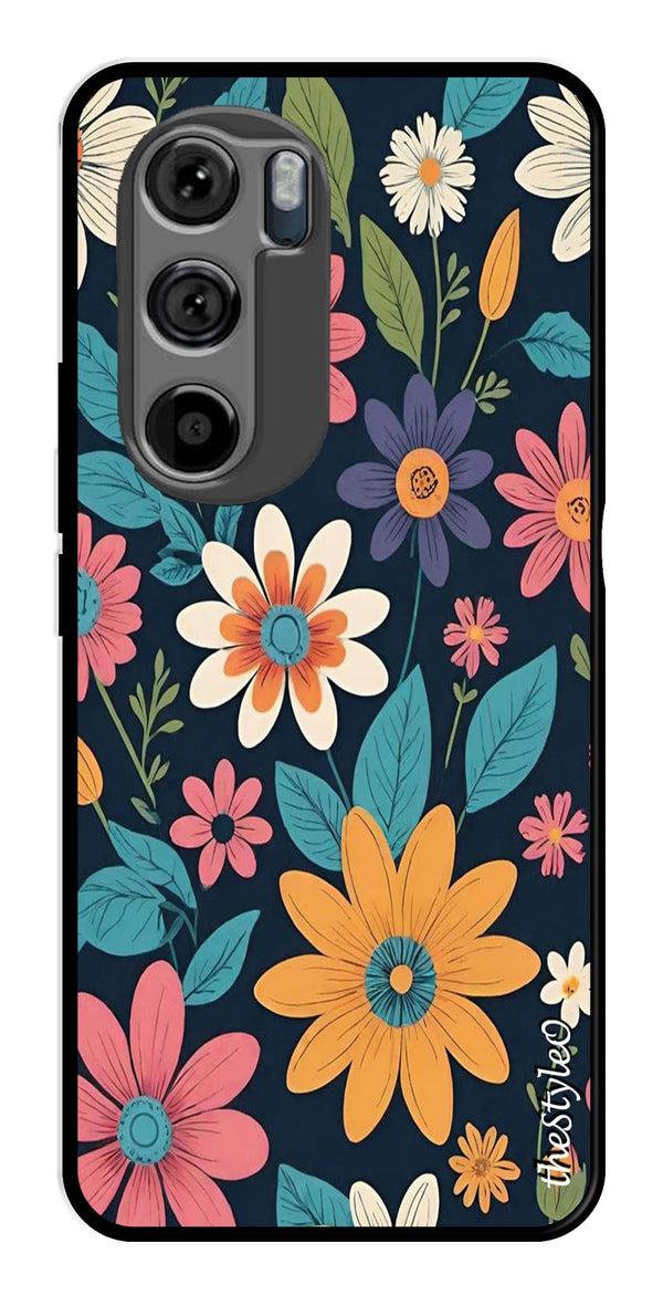 Colorful Abstract Metal Mobile Case for Moto Edge 30 (Design No -76)