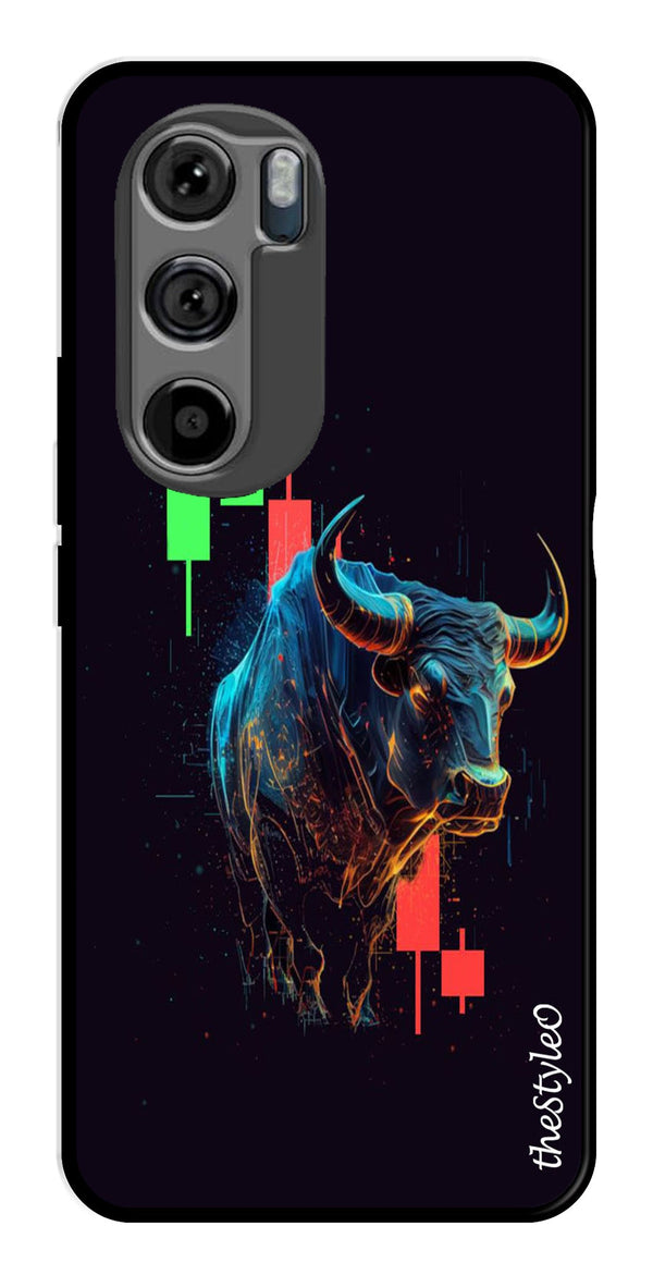 Stock Market Metal Mobile Case for Moto Edge 30 (Design No -77)