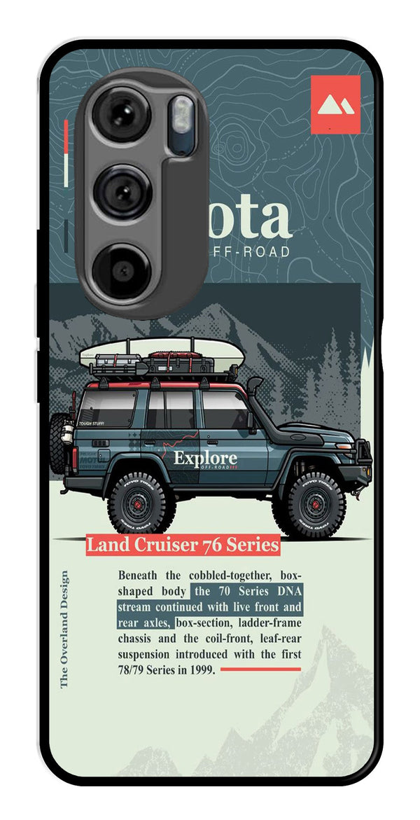 Land Cruiser Metal Mobile Case for Moto Edge 30 (Design No -78)