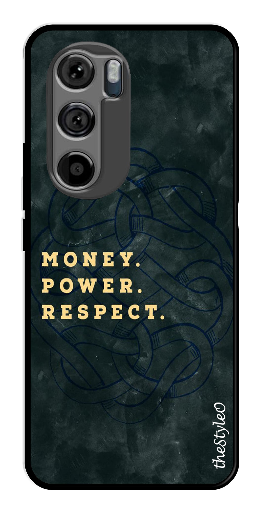 Money Power Respect Metal Mobile Case for Moto Edge 30 (Design No -79)