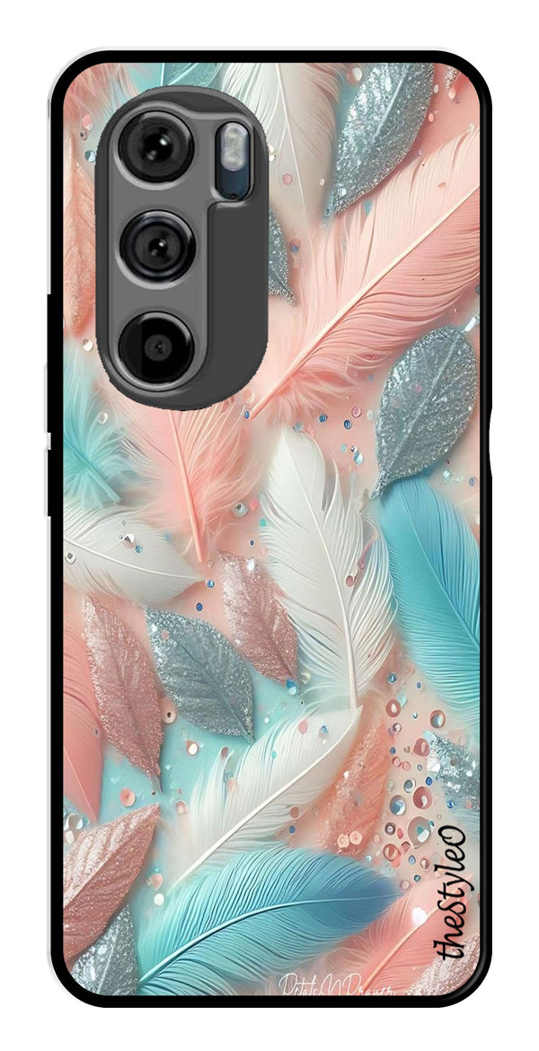 Feather Metal Mobile Case for Moto Edge 30 (Design No -84)