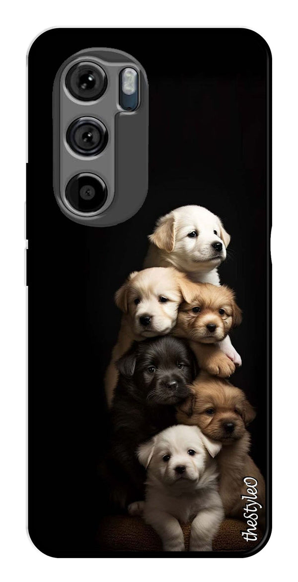 Dog lovers Metal Mobile Case for Moto Edge 30 (Design No -88)