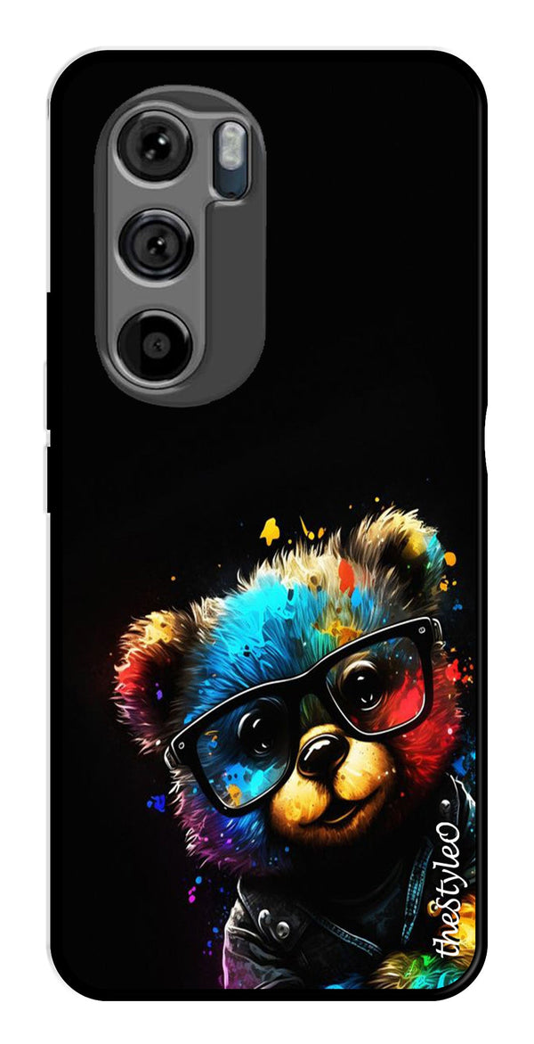 Teddy Bear Metal Mobile Case for Moto Edge 30 (Design No -94)