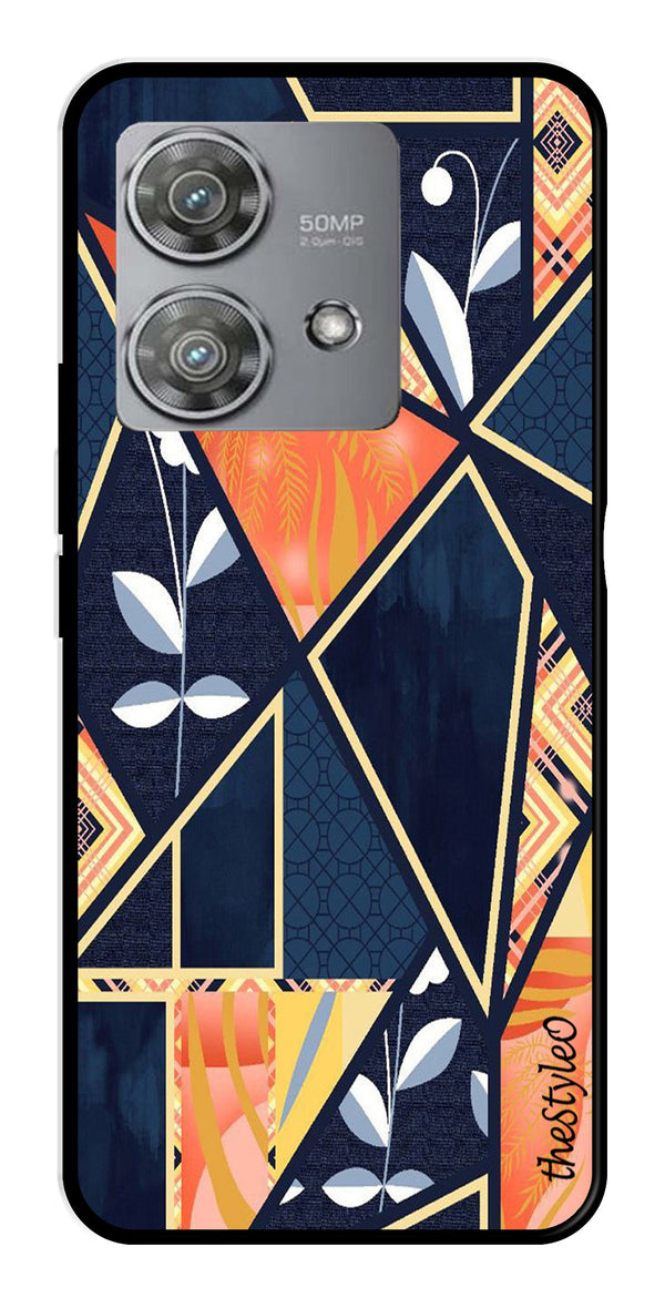 Marble Design Metal Mobile Case for Moto Edge 40 Neo 5G (Design No -07)