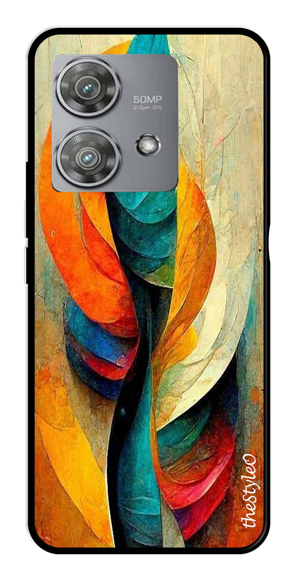 Modern Art Metal Mobile Case for Moto Edge 40 Neo 5G (Design No -11)
