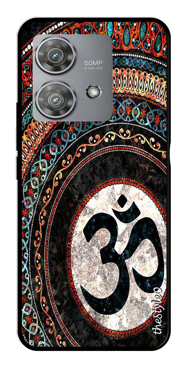 Leafs Design Metal Mobile Case for Moto Edge 40 Neo 5G (Design No -14)