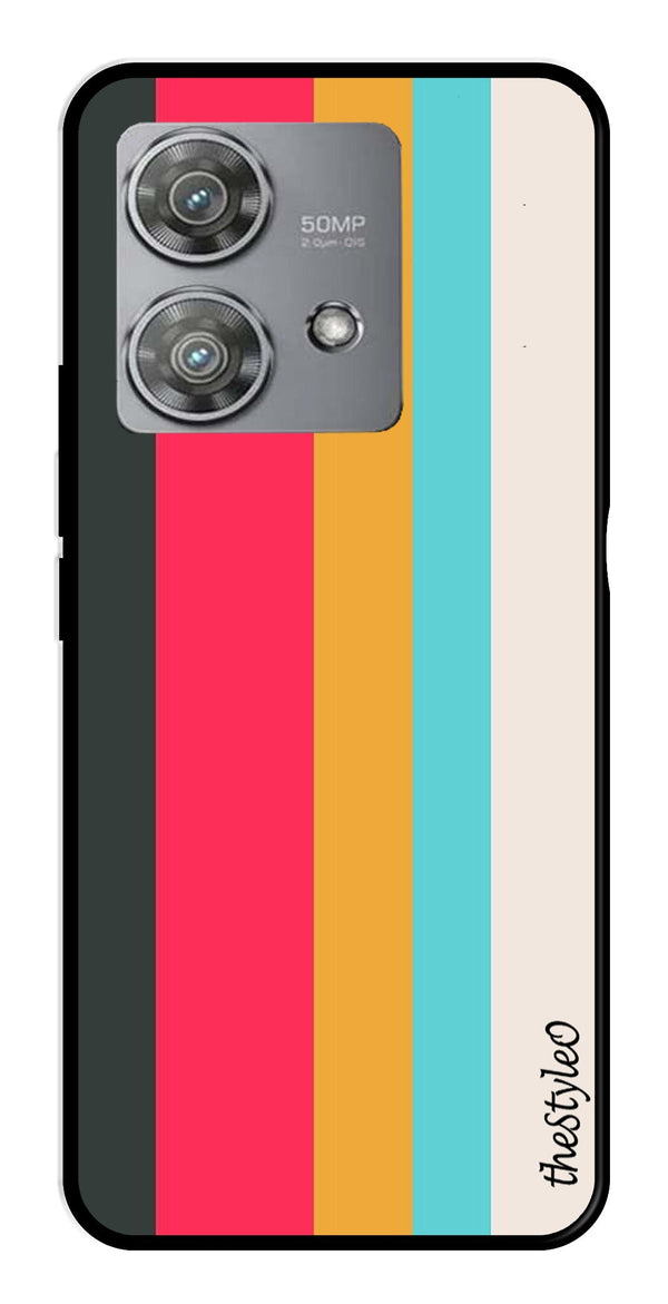 Feathers Metal Mobile Case for Moto Edge 40 Neo 5G (Design No -30)