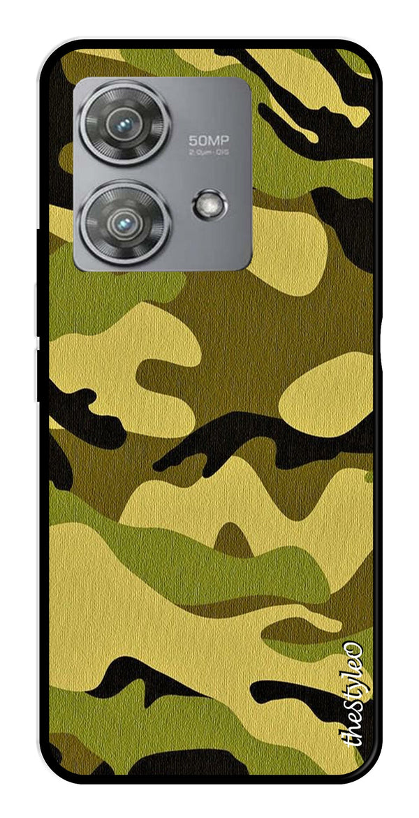 Blue Marble Metal Mobile Case for Moto Edge 40 Neo 5G (Design No -34)
