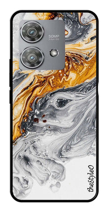 Army Pattern Metal Mobile Case for Moto Edge 40 Neo 5G