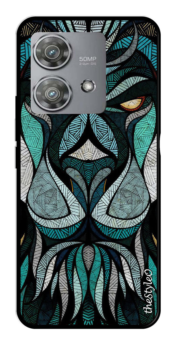 Muted Rainbow Metal Mobile Case for Moto Edge 40 Neo 5G (Design No -39)