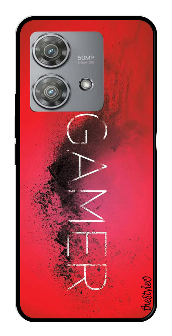 Lion Pattern Metal Mobile Case for Moto Edge 40 Neo 5G (Design No -40)
