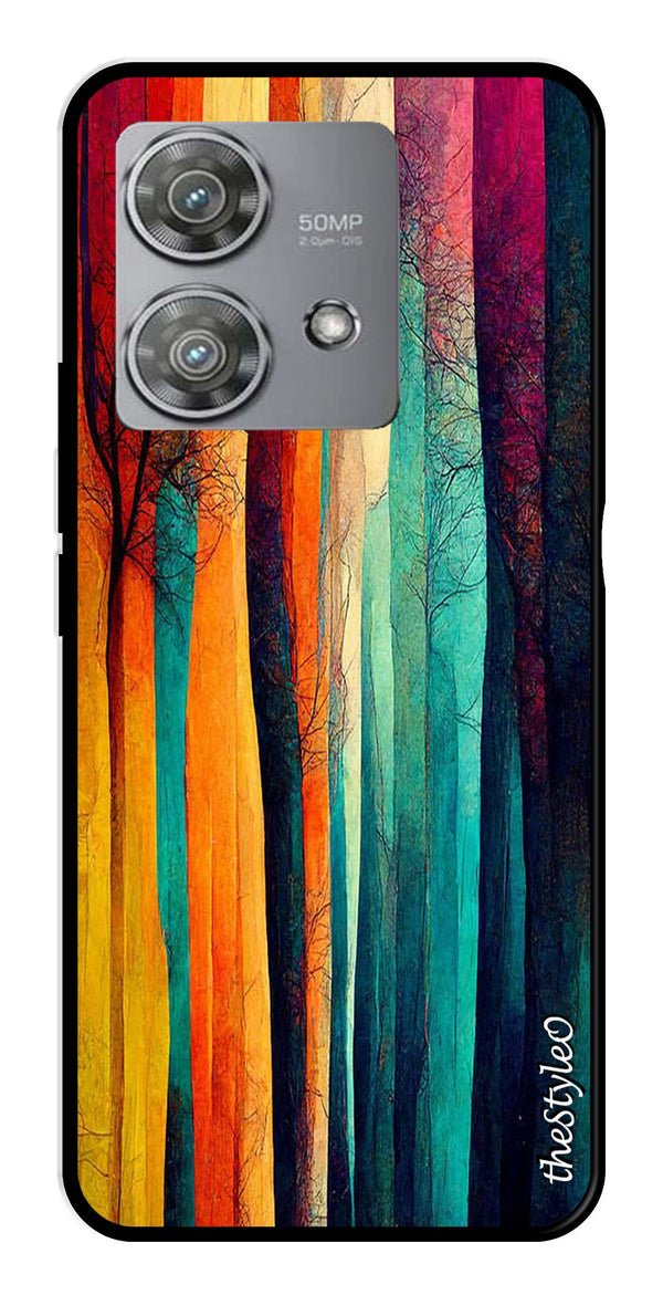 Marble Design Metal Mobile Case for Moto Edge 40 Neo 5G (Design No -46)