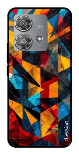 Abstract Art Metal Mobile Case for Moto Edge 40 Neo 5G (Design No -57)