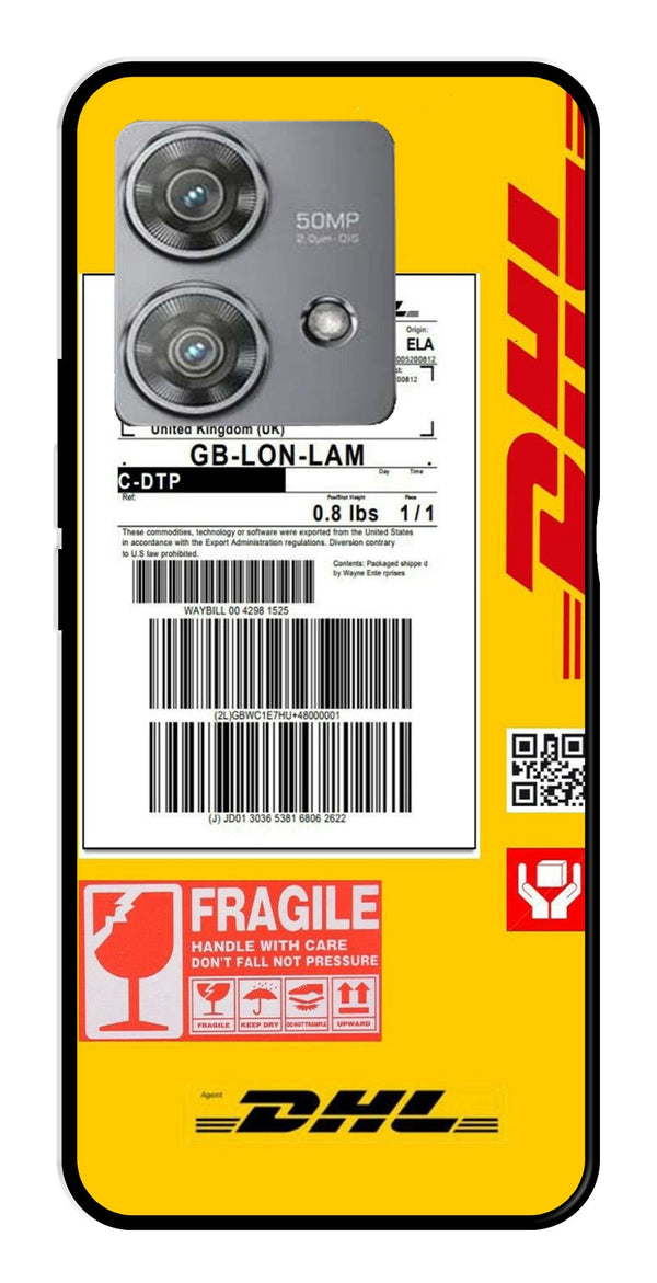 DHL Label Metal Mobile Case for Moto Edge 40 Neo 5G (Design No -61)