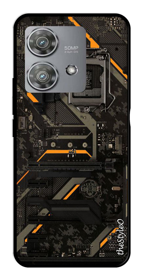 Circuit Design Metal Mobile Case for Moto Edge 40 Neo 5G (Design No -63)