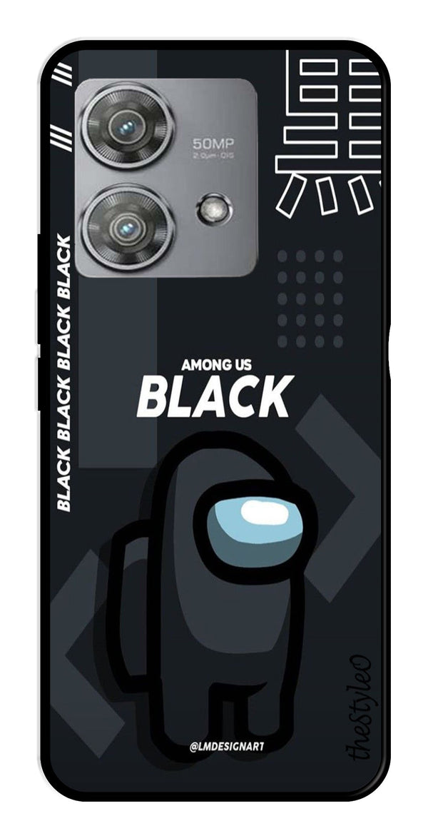 Among us Black Metal Mobile Case for Moto Edge 40 Neo 5G (Design No -67)