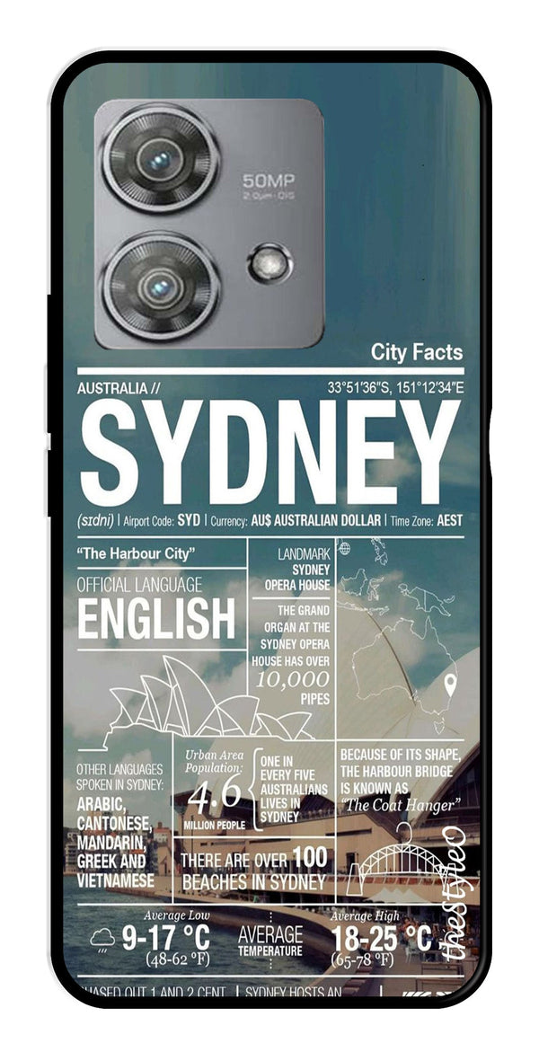 Sydney Metal Mobile Case for Moto Edge 40 Neo 5G (Design No -69)