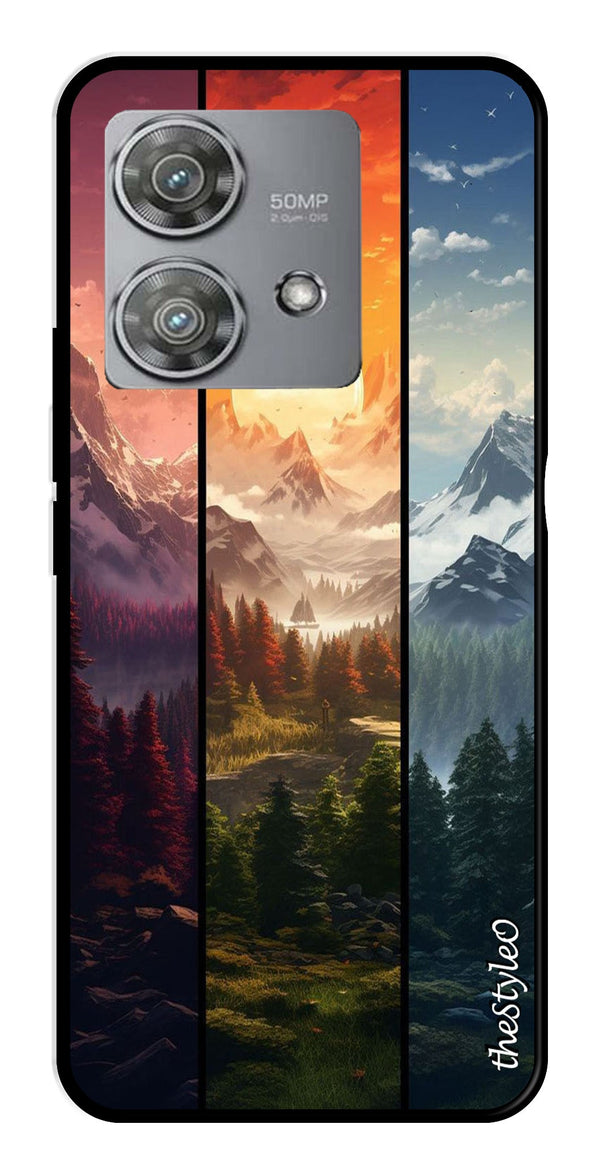 Nature Design Metal Mobile Case for Moto Edge 40 Neo 5G (Design No -71)