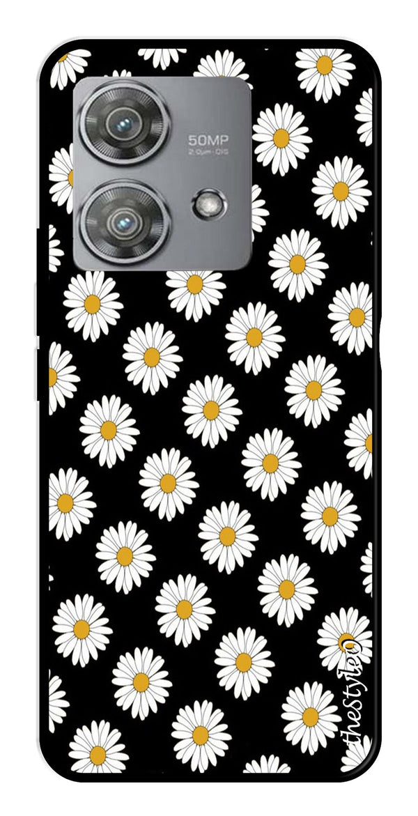 Daisy Flower Metal Mobile Case for Moto Edge 40 Neo 5G (Design No -75)