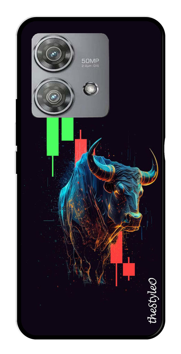 Stock Market Metal Mobile Case for Moto Edge 40 Neo 5G (Design No -77)