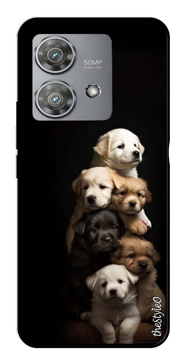 Dog lovers Metal Mobile Case for Moto Edge 40 Neo 5G (Design No -88)