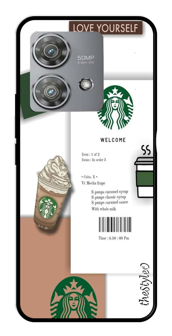 Starbucks Metal Mobile Case for Moto Edge 40 Neo 5G (Design No -91)