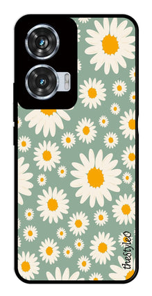Floral Design Metal Mobile Case for Moto Edge 50 Fusion 5G