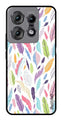 Colorful Feathers Metal Mobile Case for Moto Edge 50 Pro 5G (Design No -06)