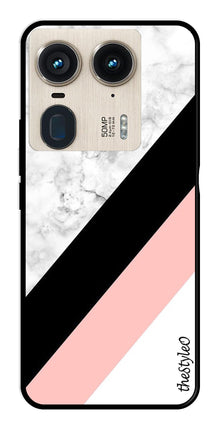 Pink Pattern Metal Mobile Case for Moto Edge 50 Ultra 5G