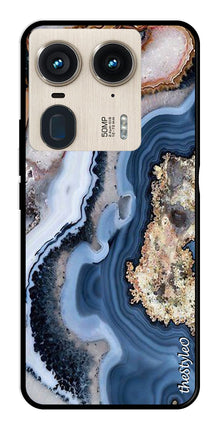 Floral Pattern Metal Mobile Case for Moto Edge 50 Ultra 5G