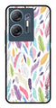 Colorful Feathers Metal Mobile Case for Infinix Hot 30 5G (Design No -06)
