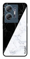Black White Marble Design Metal Mobile Case for Infinix Hot 30 5G (Design No -09)